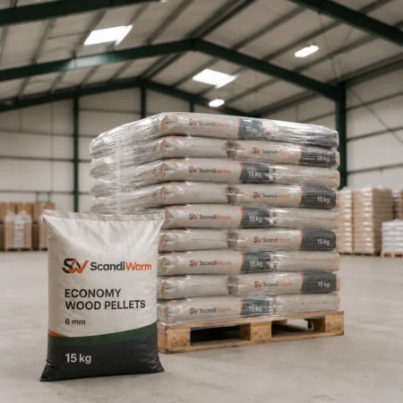 Pellet di legno Economy 6 mm — 750 kg (50 × 15 kg)